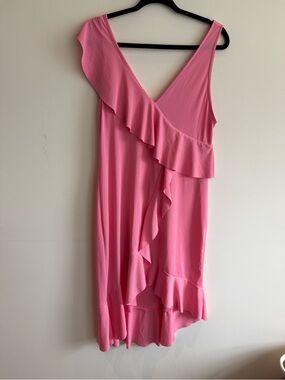 Pink Ruffle Y2K style V-Neck Zara Women's Dress